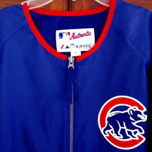 MAJESTIC CHICAGO CUBS ZIP FRONT WINDBREAKER MEDIUM
